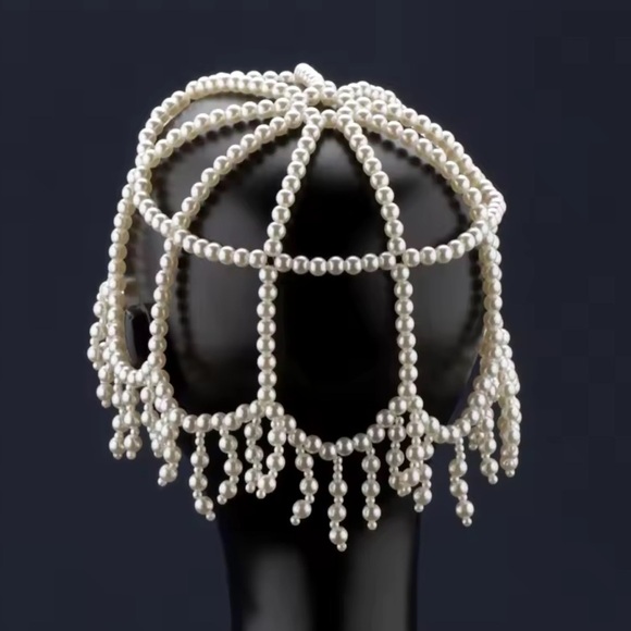 Vintage Elegant Pearl Beaded Headpiece main image 5